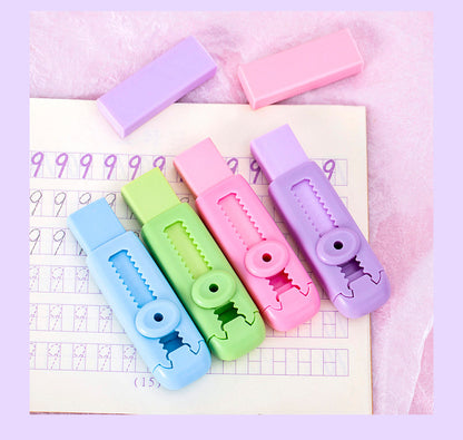 Artist drawing macaron erasers