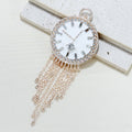 Rose Gold Tassel Clock Brooch