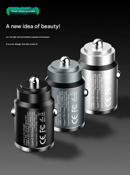 compact fast charging car adapter