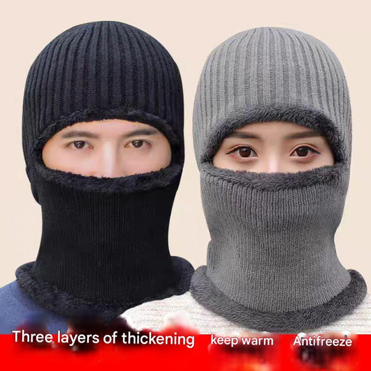 Men's winter fleece knit cap navy