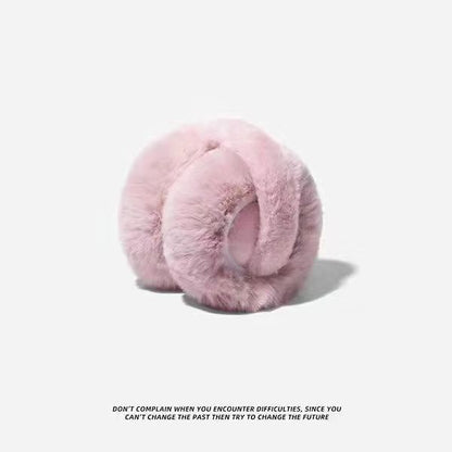 Winter ear muffs in beige color