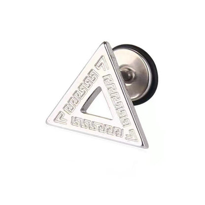 Titanium Steel Pyramid Earrings Image 3
