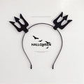2#Black Little Devil Fork Headband