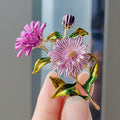 XZ0257-4 Three Daisies Purple