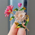 XZ0257-5 Three Daisies Pink