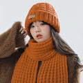 Hat + Scarf Brown