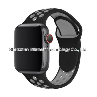 Dual Color Silicone Sport Band for Apple Watch Series 6, 7, 8, SE and Ultra - Comfortable & Durable