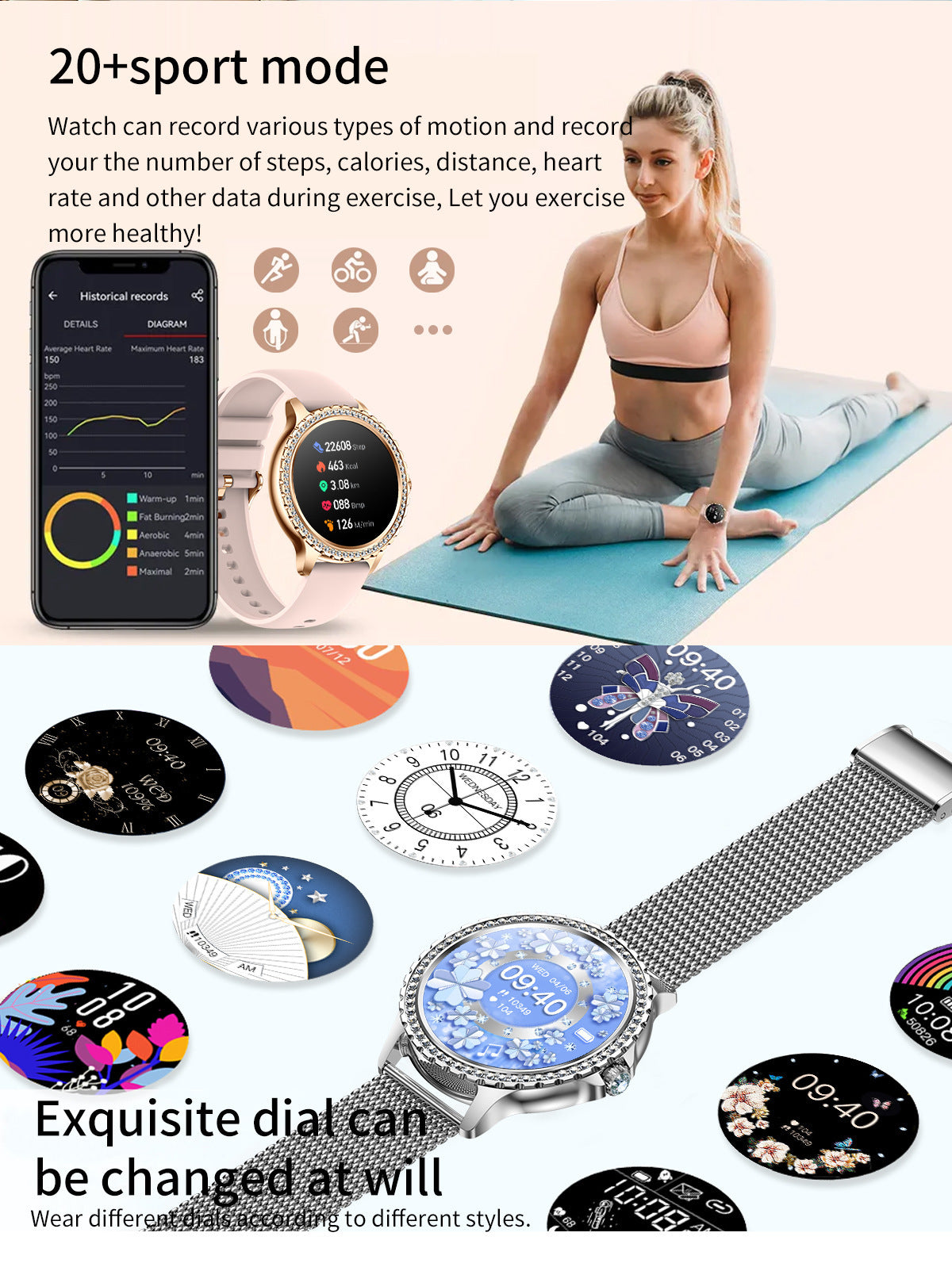 Close-up of smartwatch design with various colors - image 8