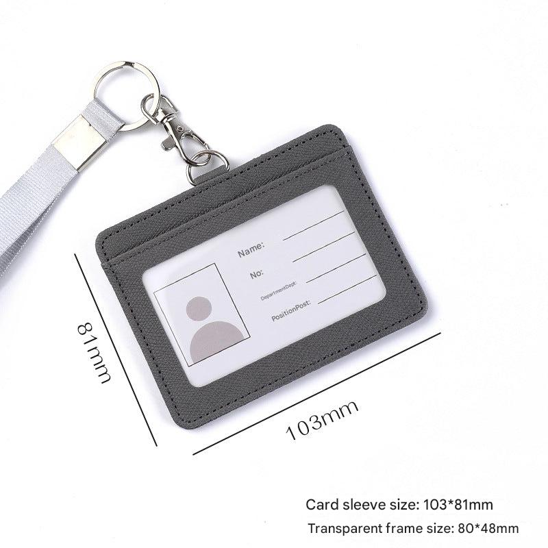 Blue PU leather multi-card holder with ID and pass slots