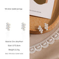 29#925 Silver Needle Earrings Pair
