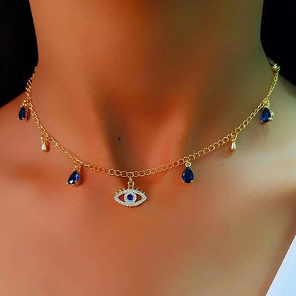 Gold-Plated Evil Eye Necklace Image 6