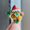 XZ0228-1 Flower Strawberry - Brooch