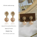 41#925 Silver Needle Earrings Pair