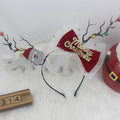 33#Christmas Headband - Letter Bow Bell Branch [With Light]