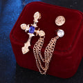 Gold with Blue Diamond