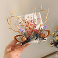 09#Christmas Hair Clip - Flower Khaki Branch Hairpin