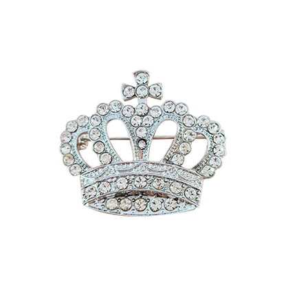 Couple's matching crown brooches