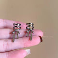 Gun Color Bowknot Ear Cuff