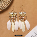9 - Houndstooth Vintage Yellow White Feather
