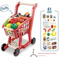 Supermarket Shopping Cart Set (Red), No Electric Function, 1.075kg (Pack of 3)