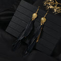 22-Vintage Long Feather (Black)