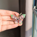 XZ0567-4 Rhinestone Butterfly Brooch - Purple