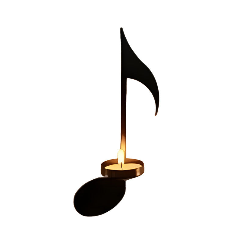 Durable iron candle holder in living room
