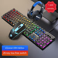 Black rainbow single keyboard + mouse + headset (Pack of 5)