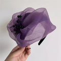 Organza Half Hat Purple