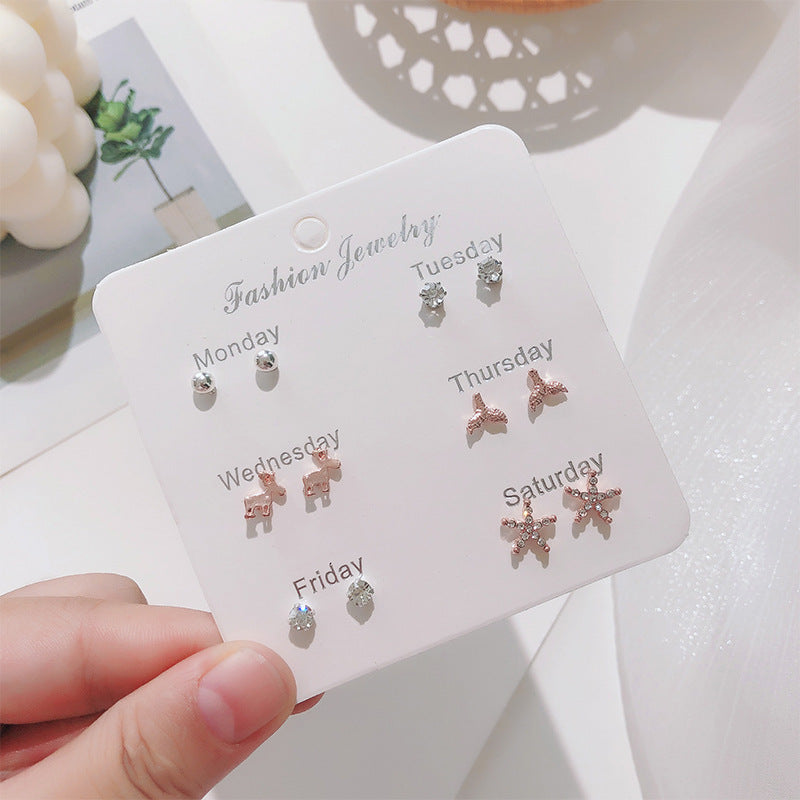 Korean pearl bow earrings image 10