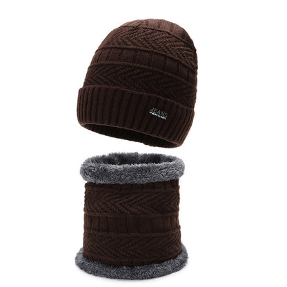 Gray winter hat set for men