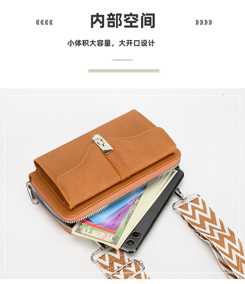 Women's shoulder crossbody bag in brown